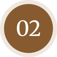 Number two inside brown circle